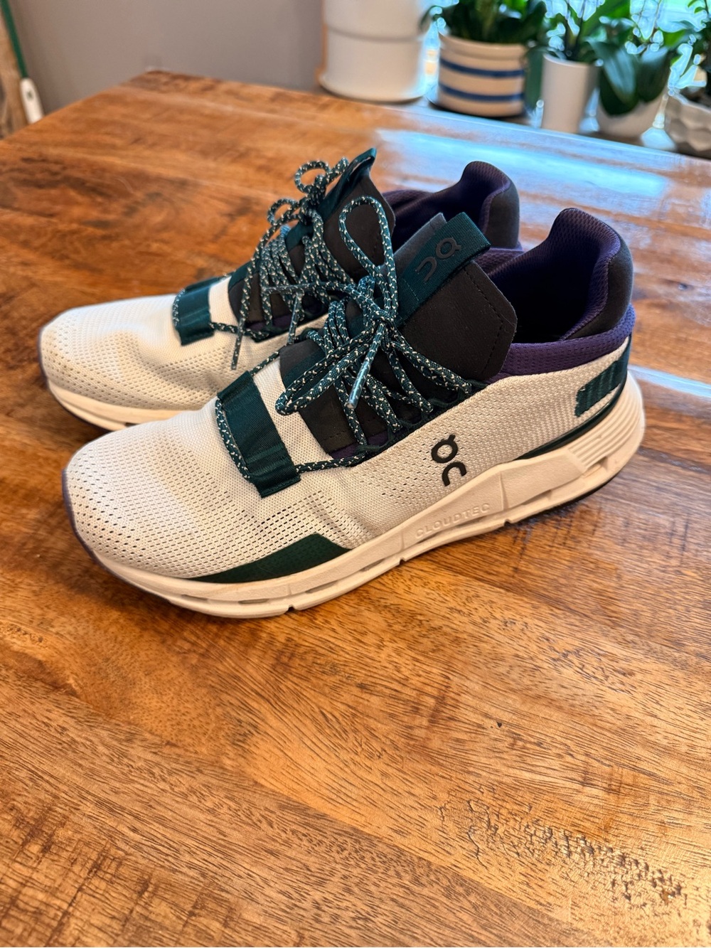On Running Women's Athletic Shoes - White Teal Purple black